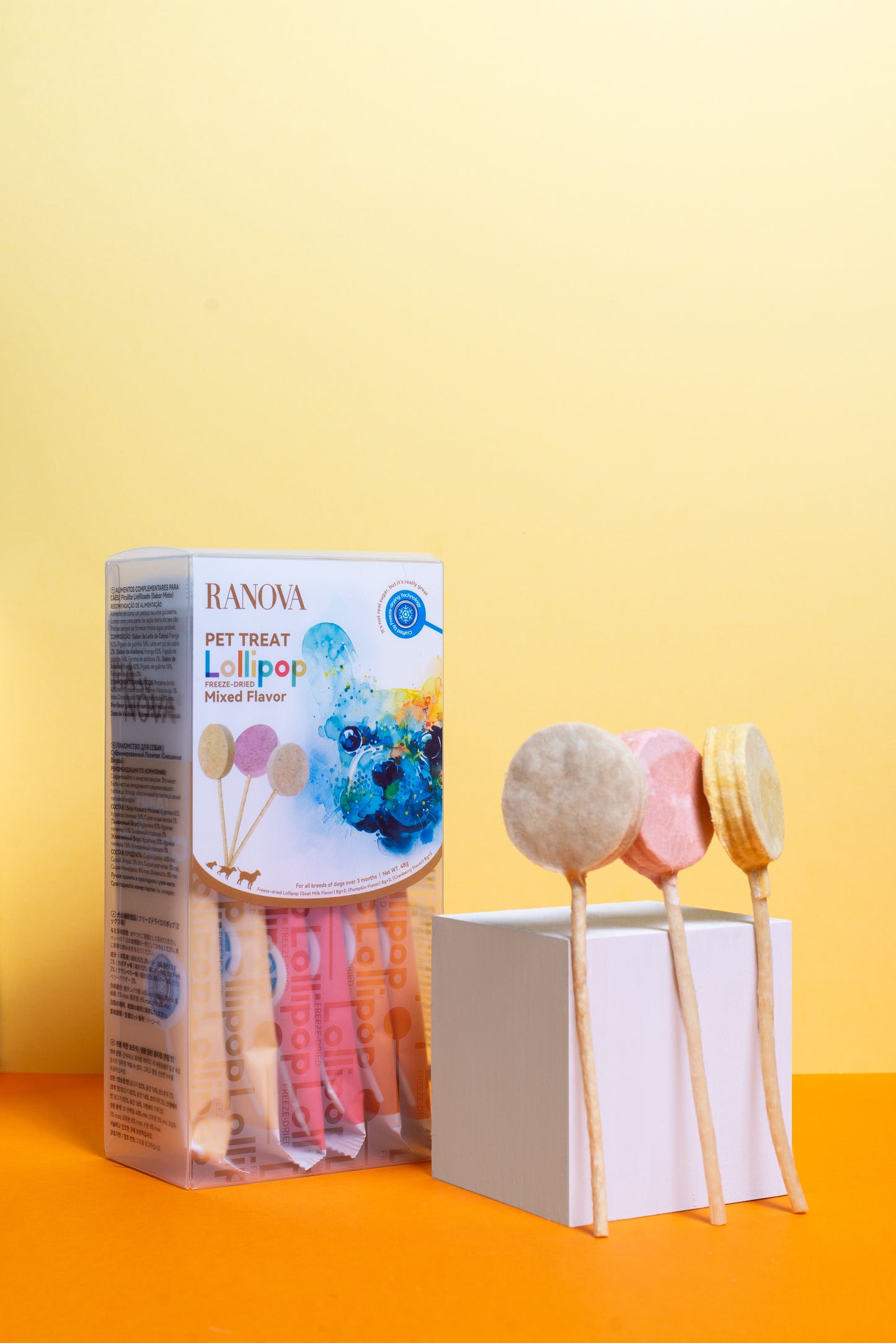 Snacks & Smiles Quatro pack - 3 Yoghurt = 1 Hond Lolly & 1 Kat Lolly Gratis