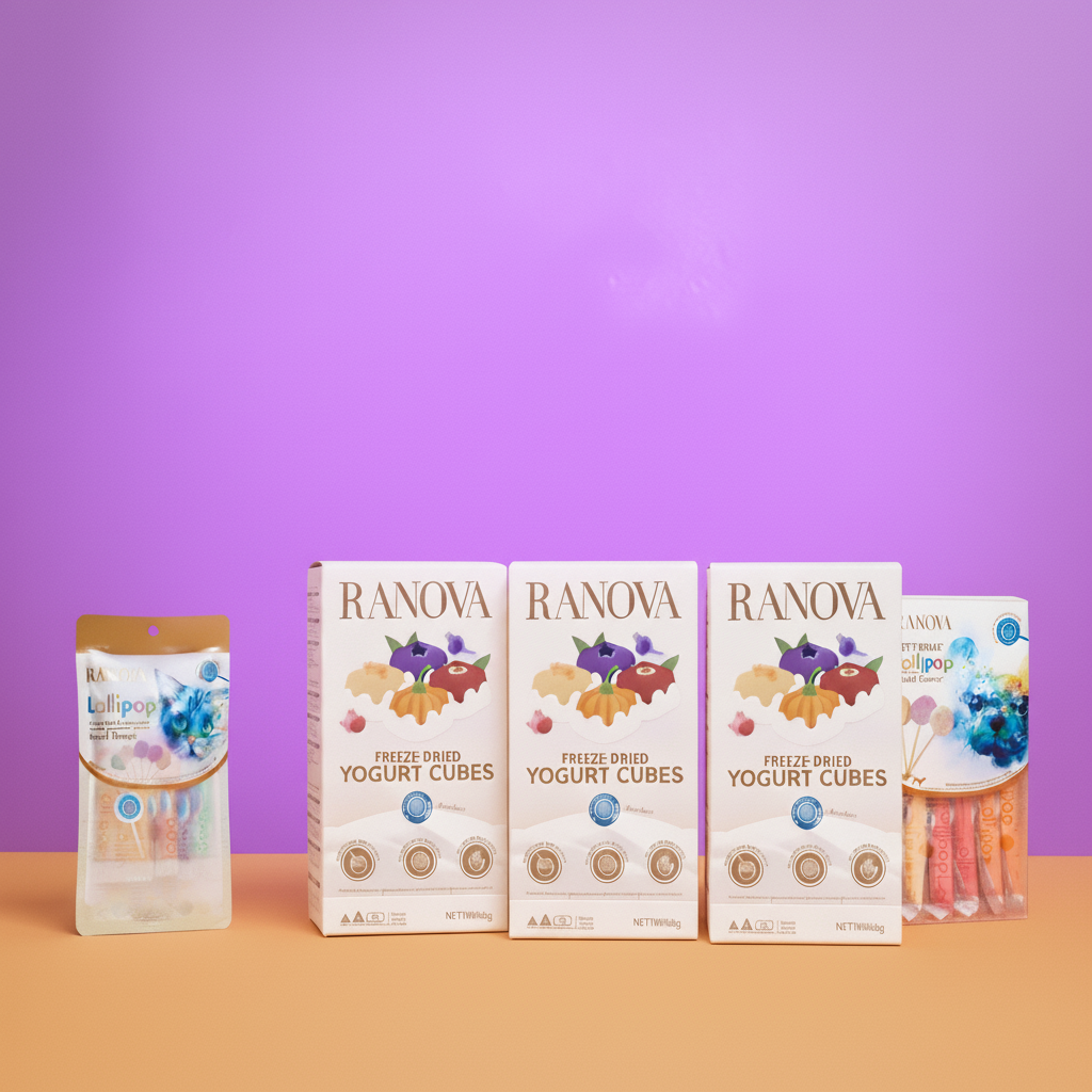 Snacks & Smiles Quatro pack - 3 Yoghurt = 1 Hond Lolly & 1 Kat Lolly Gratis