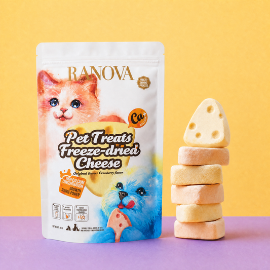 Gevriesdroogde Kaasstukjes (freeze-dried) (Verschillende smaken)